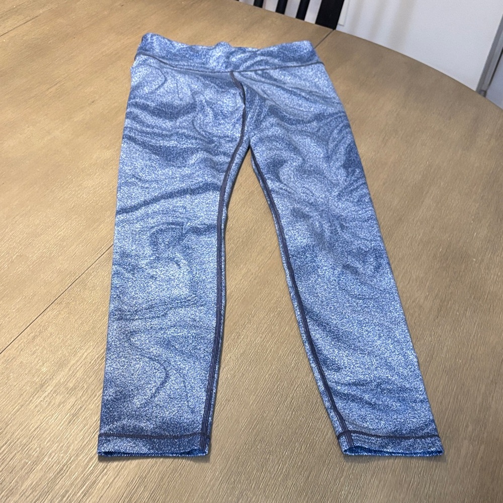 Athleta Kids Blue Patterned Leggings